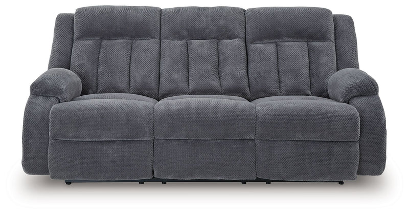 Observation - Steel - Reclining Power Sofa With Drop Down Table