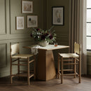 Santos - Upholstered Counter Stool With Stained Brown Base