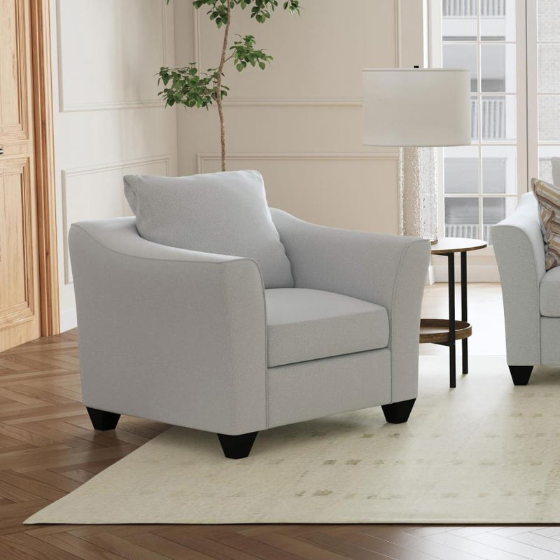 Salizar - Upholstered Flared Arm Accent Chair - Sand