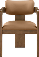 Sacha - Vegan Leather Upholstered Dining Chair With Brown Base (Set of 2)