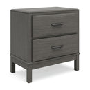 Mazing - Two Drawer Night Stand - Gray