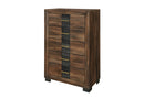 Optimus - 4 Piece Bedroom Set (Queen Bed, Dresser, Mirror And Nightstand) - Black / Brown
