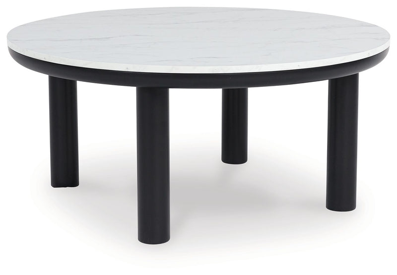 Xandrum - Occasional Table Set (Set of 3) - Black / White