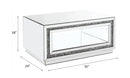 Noralie - 35" X 24" Coffee Table - Mirrored & Faux Diamonds