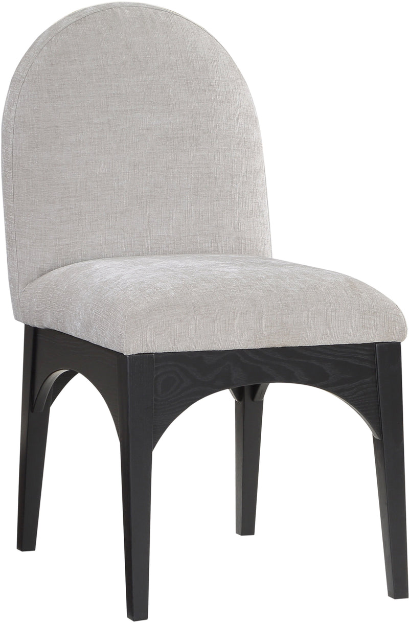 Waldorf - Chenille Dining Side Chair With Black Legs