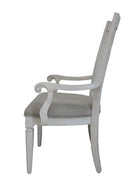 Katia - Arm Chair (Set of 2) - Light Gray Linen & Weathered White