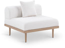 Laguna - Resilient Water Resistant Fabric Upholstered Outdoor Patio Modular Armless Chair