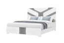 Optimus - Full Bed With LED - White