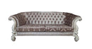 Versailles - Sofa With 7 Pillows - Ivory Fabric & Bone White