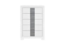 Optimus - 5 Piece Queen Bedroom Set - White