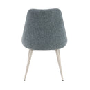 Laela - Side Chair (Set of 2) - Light Blue Boucle & White
