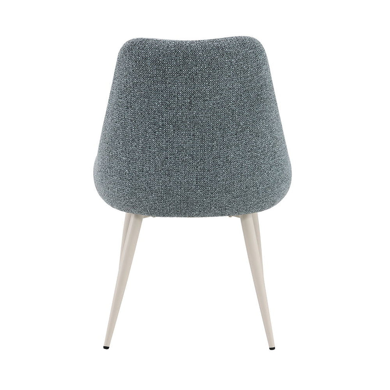 Laela - Side Chair (Set of 2) - Light Blue Boucle & White