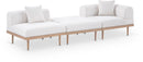 Laguna - 3 Piece Upholstered Outdoor Patio Modular Sofa With Backless Seat And 1 Arm