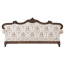 Nayla - Sofa With 4 Pillows - Pattern Fabric & Cherry