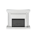 Nysa - 42" Fireplace - Mirrored & Faux Crystals