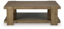 Flangren - Rectangular Cocktail Table - Light Brown