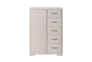 Clara - 5 Piece King Bedroom Set (Bed, Dresser & Mirror, Nightstand, Chest) - Beige