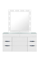 Ella - Vanity Set With Storage Stool - White