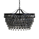 Renata - Glass Round Chandelier - Black
