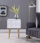 Zane - Side Table - White Lacquer