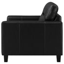 Scotland - Faux Leather Upholstered Track Arm Chair