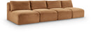 Shaggy - Fabric 4 Seat Modular Armless Sofa