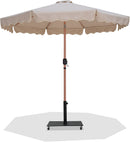 Amalfi - Aluminum Patio Umbrella - Black Base / Light Brown Pole