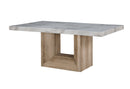 D02 - 7 Piece Dining Room Set (Dining Table And 6 Dining Chairs) - Beige / Natural