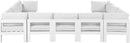 Nizuc - Outdoor Patio 9 Piece Modular Sectional With White Frame
