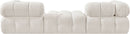 Ames - 3 Piece Boucle Modular Sofa With 1 Backless Seat