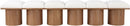 Pavilion - 6 Piece Modular Bench With Brown Base