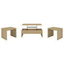 Canoga - Lift Top Cocktail Coffee Table Set - Light Oak