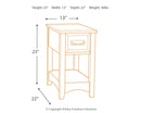 Breegin - Chair Side End Table - 1 Drawer - Brown