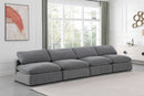 Comfy - Velvet Modular Armless Sofa 4 Seats