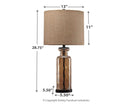 Laurentia - Glass Table Lamp  - Champagne