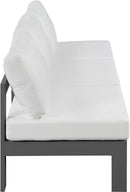 Nizuc - Outdoor Patio 3 Seat Armless Modular Sofa With Gray Frame