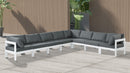 Nizuc - Outdoor Patio 8 Piece Modular Sectional With White Frame