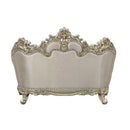 Danae - Loveseat With 5 Pillows - Fabric, Champagne & Gold