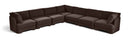 Hammond - Velvet Performance Fabric Upholstered 7 Piece Corner Sectional