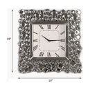 Kachina - 19" Wall Clock - Mirrored & Faux Gems