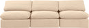 Indulge - Velvet 3 Seat Modular Armless Sofa