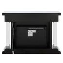 Noralie - 36"H Fireplace With Bluetooth - Mirrored & Faux Diamonds