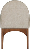 Waldorf - Chenille Dining Arm Chair With Brown Legs