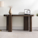 Dana - Console Table - Faux Marble Top, Black & Dark Walnut