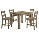 Cardova - 5 Piece Counter Height Dining Table Set - Vineyard Oak