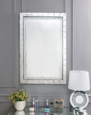 Nysa - 47" Accent Mirror - Mirrored & Faux Crystals