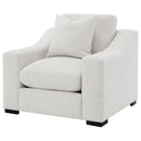Ashlyn - Fabric Upholstered Track Arm Accent Chair - Sand