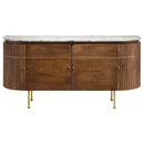 Ortega - 4 Door Marble Top Sideboard Buffet Cabinet - Natural