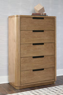 Pamaria - Five Drawer Chest - Light Brown
