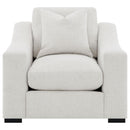 Ashlyn - Fabric Upholstered Track Arm Accent Chair - Sand
